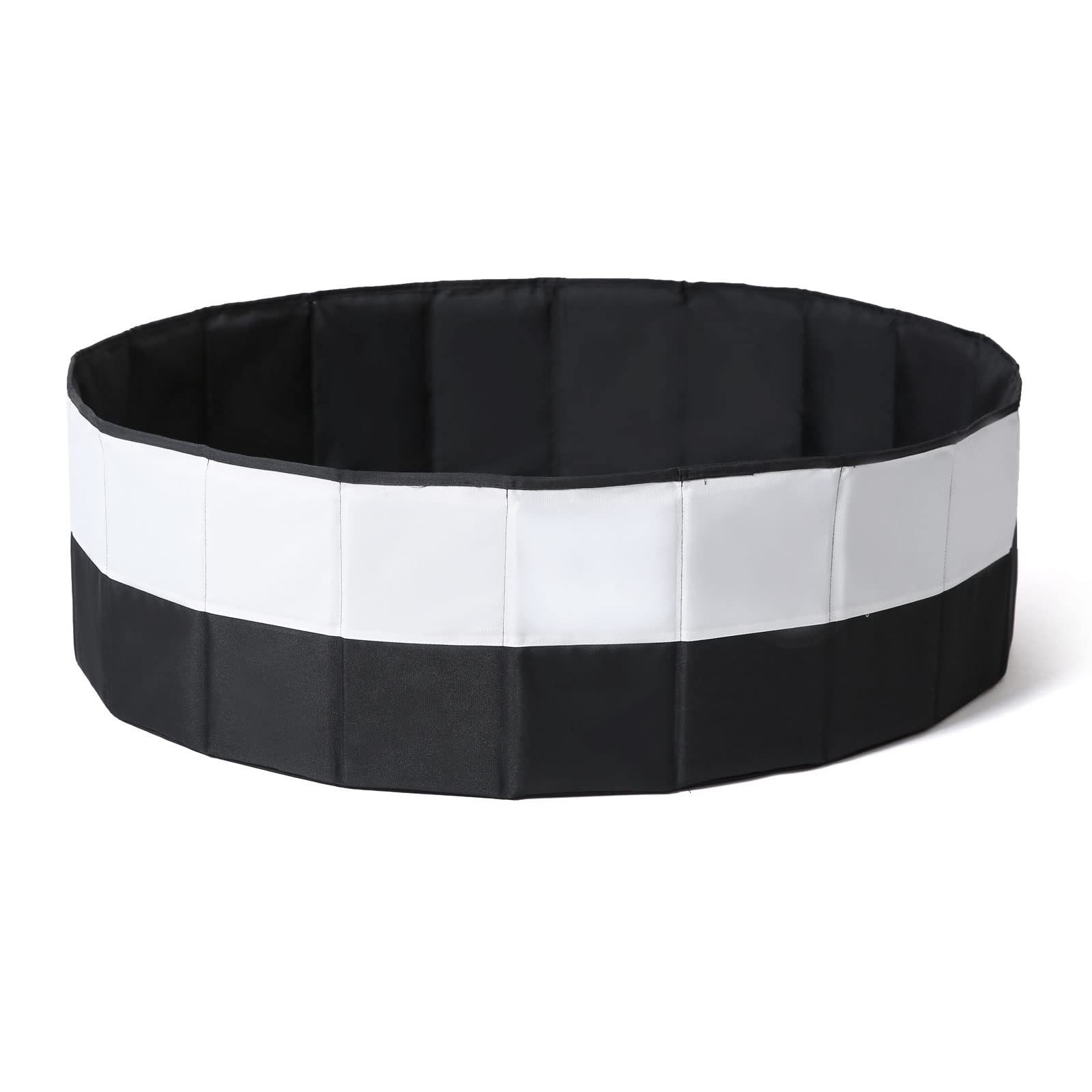 GOGOSO Ball Pit for Toddlers Pets with Storage Bag Gifts for Baby Girls Boys Kids Dogs as Play Yard, Baby Playpen, Fence, Oxford Foldable Ball Pool (Balls Not Included), Classic Black+White,40Inch