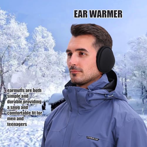 eyegla mens ear muffs foldable winter earmuffs fleece warm ear warmers adjustable ear muff