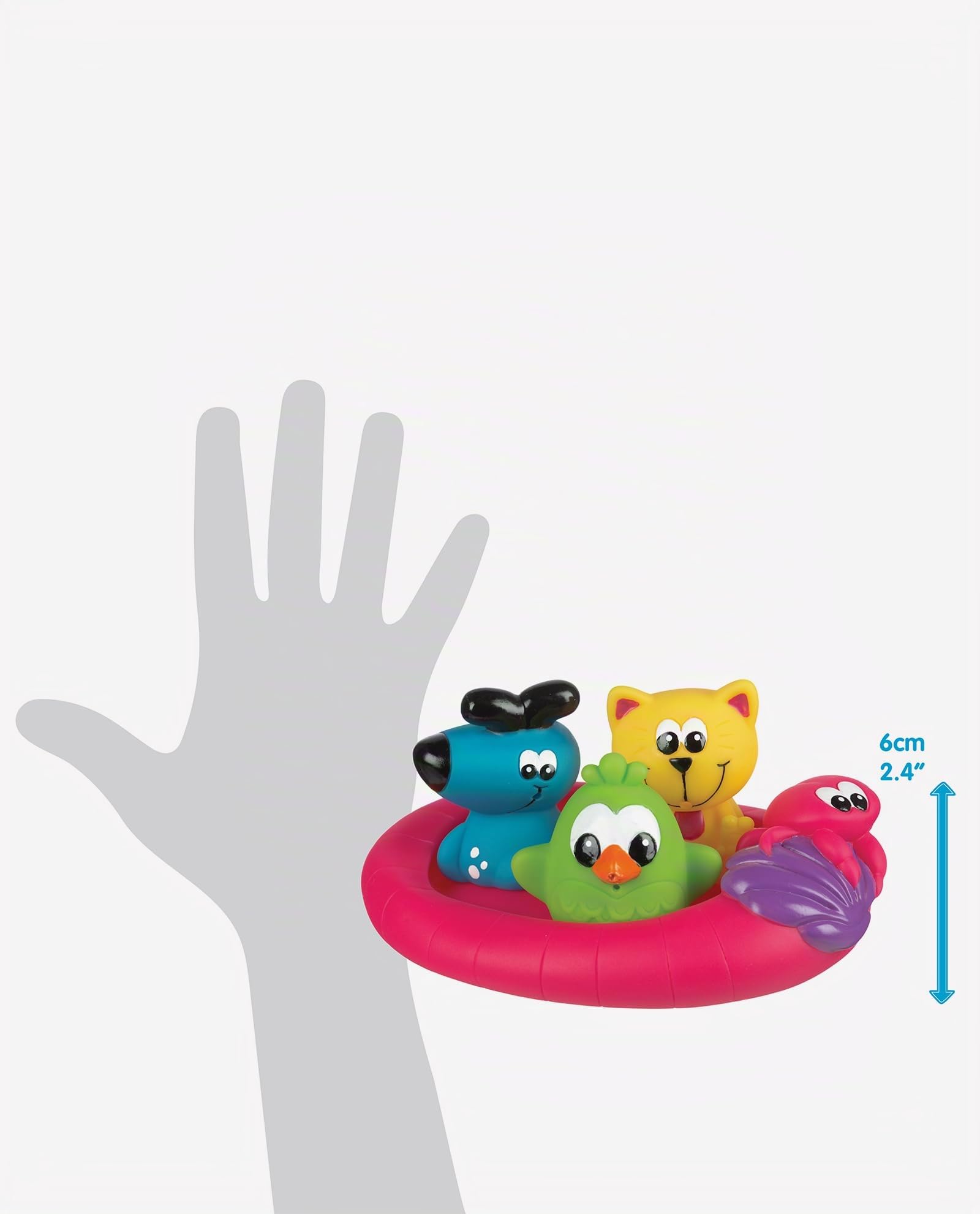 Playgro Gioco da Bagno 3 Amici Galleggianti, Impermeabile/Antisporco
