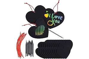 Neliblu Valentine's Day Magic Scratch Art Kit: Delightful Rainbow Heart Crafts for Kids