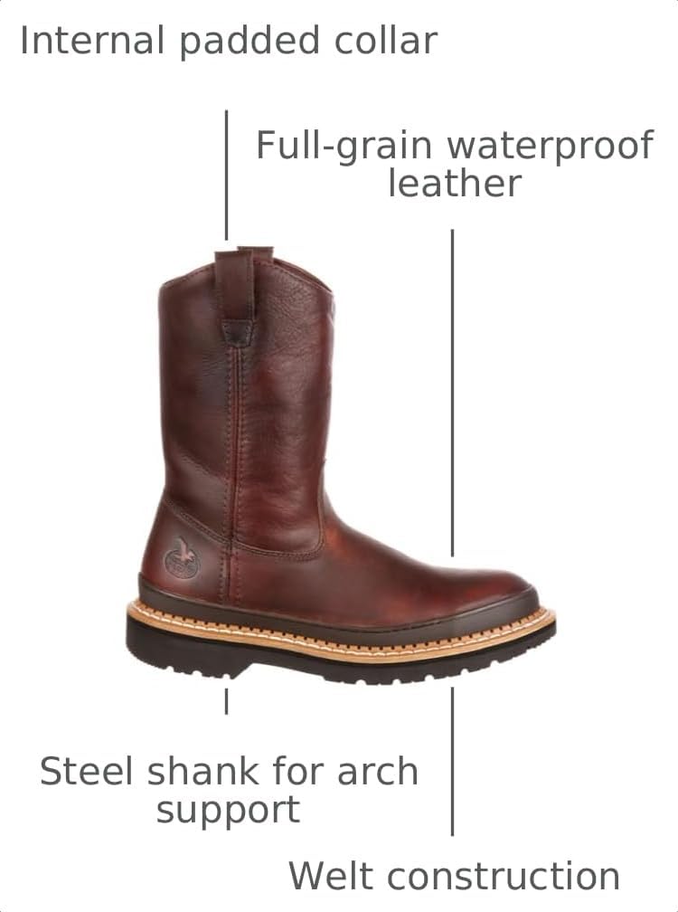 Georgia Boot Men's Georgia Giant Steel Toe Pull-On Work Boots