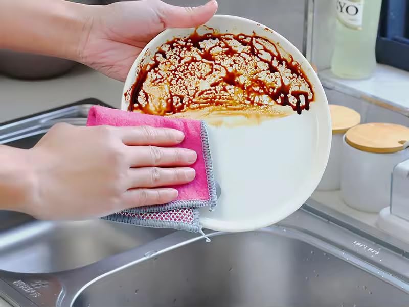 Image of Butterthief Non Scratch Dish Wash Steel Scrub for Kitchen Metal Dish Cloth Scrubber, Stainless Steel Cleaning Pads, Rust-Resistant & Long-Lasting Utensil Cleaner for Pots, Pans & Sink (Pack of 5)