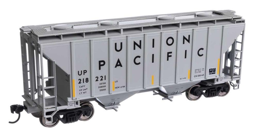 Walthers Mainline 910-7995 HO Scale 37' 2980 Cubic-Foot 2-Bay Covered Hopper - Ready to Run - Union Pacific(R) #218221