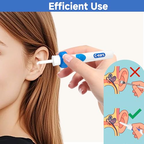 Ohrenschmalz Entferner Set, Elektrisch Ohrenreiniger Entferner Vielseitig Ohrenschmalz-Sauger mit 2 Waschbaren Ersatzköpfen Sicheres Und Weiches Ear Cleaner für Erwachsene Kinder und Ältere Me