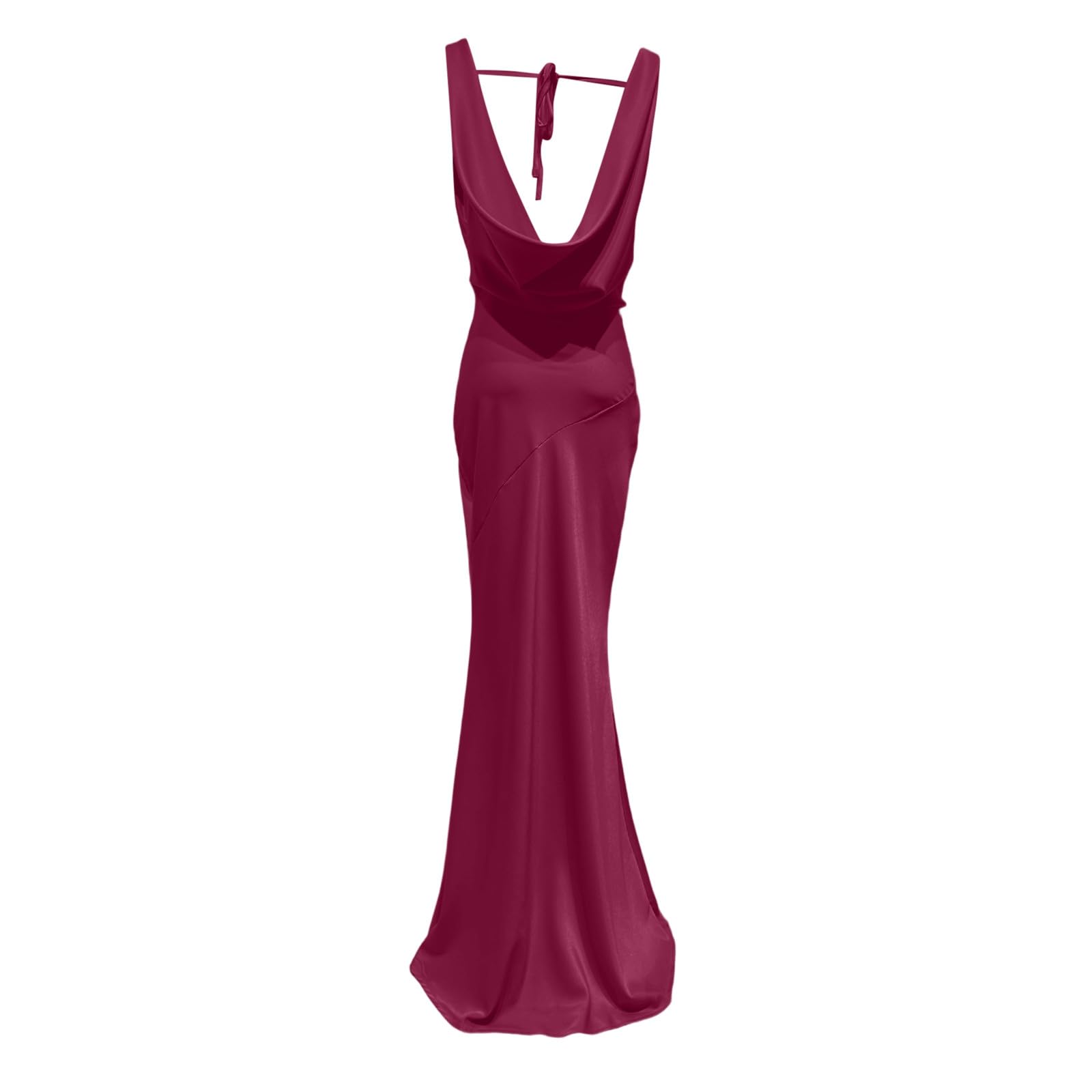 Vestito da Cerimonia Donna Abito Sposa Sexy Damigella Curvy Elegante Dress Schiena Scoperta Sera Gonna Ampia Matrimonio Civile Corto Davanti Lungo Dietro Midi