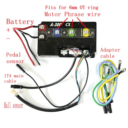 SZWEDI Kit de controle de bicicleta elétrica 72V 3000W, kit de conversão de bicicleta elétrica 60A c