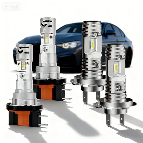 CHUSYYRAY H15 High Beam H7 Low Beam Headlight Bulbs Car Headlamp Replacement 10000LM 6000K LED Replacement Bulb Plug and Play Pack of 4