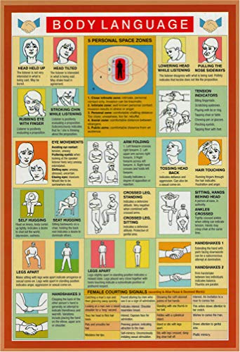 Natures Energies Body Language Mini Chart Reference Guide Poster 9 x 6