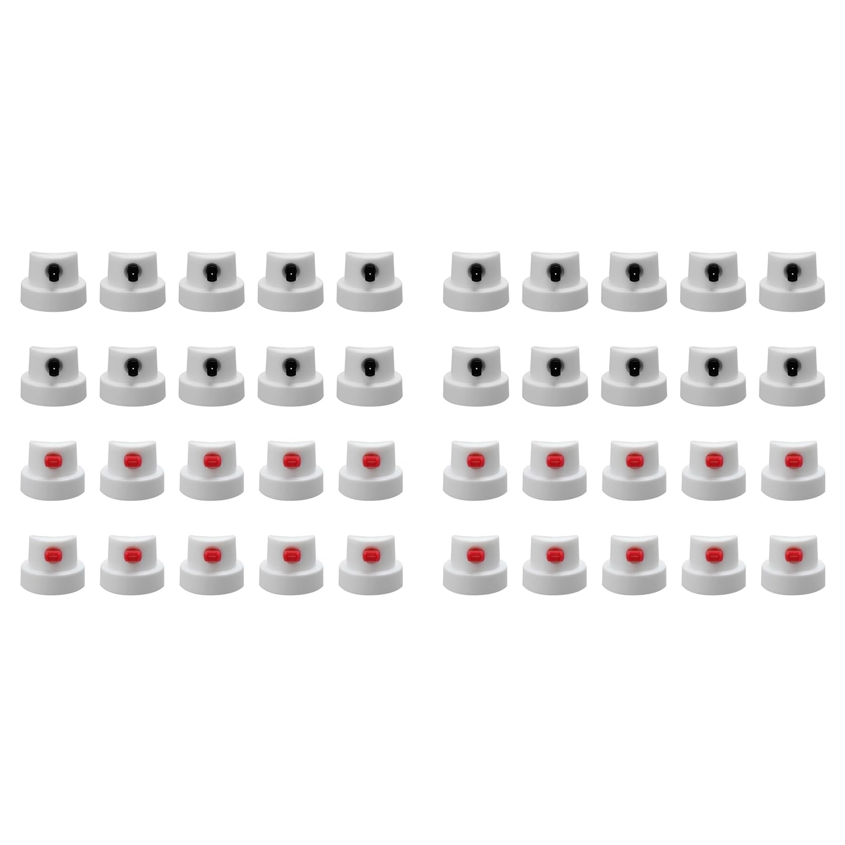 Ctrlzs Women's Black/Red -Paint Caps Fit Cans,Flat Jet Caps -Can Nozzle-Calligraphy -Paint Nozzles -Paint Tips-40Pcs