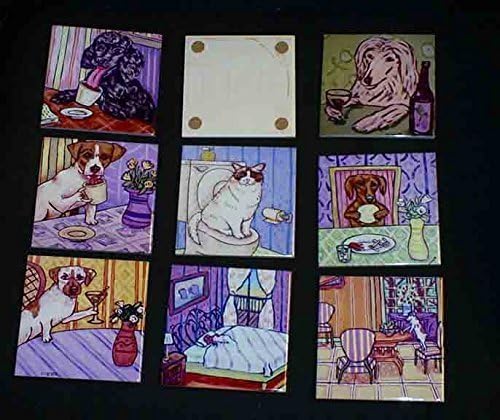 Miniatura 2 de Siamese cat at the Cafe Coffee Shop art tile coaster gift