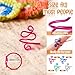 Hoolerry 4 Pcs Handmade Crochet Tension Ring Adjustable Yarn Guide Crochet Gifts for Mother Grandma Presents, Crocheters Knitters, Size 7-10, 4 Colors