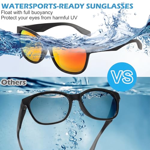 Image of Geiserailie Floating Polarized Fishing Sunglasses for Men Women UV Protection Lightweight Frame Boating Fishing Sport Glasses