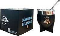 Vista 1 de AFA XL CON BOMBILLA ACERO INOXIDABLE OFICIAL ARGENTINA MESSI NEGRO