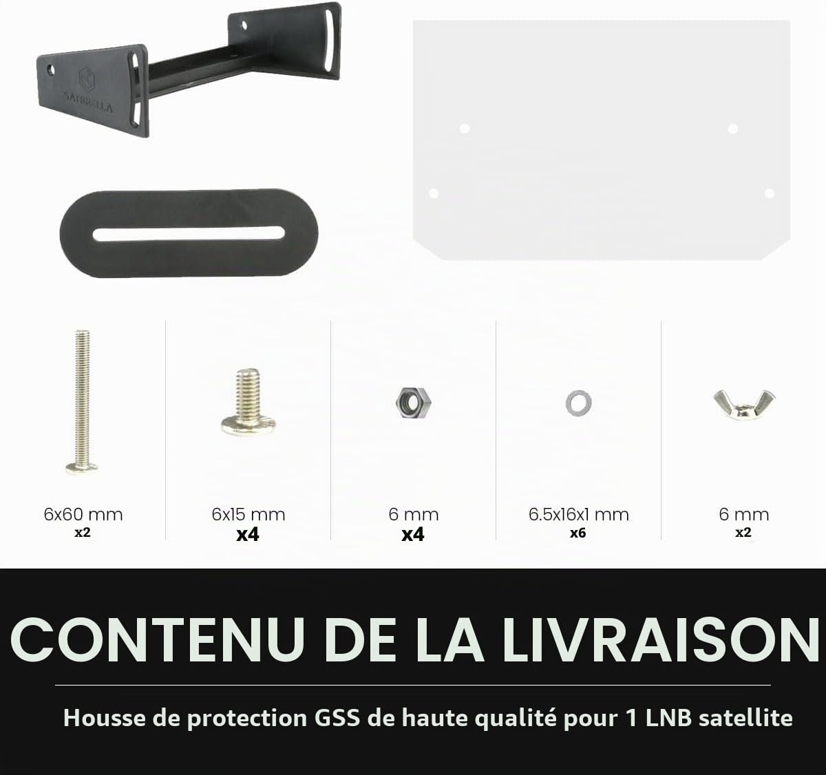 GSS LNB Capuchon de protection contre les intempéries pour 1 LNB, LMB Capuchon de protection contre la grêle, la neige, la pluie