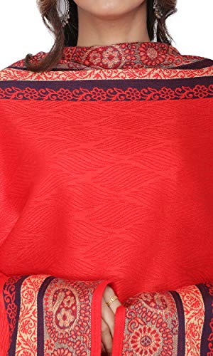 Image of KRITI Paisley Design Woollen Beige Color Shawl For Women
