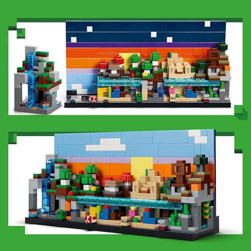 Image of LEGO Minecraft Mini Biomes - Minecraft Art Building Set - Gaming Decoration for Ages 12+ - 21589