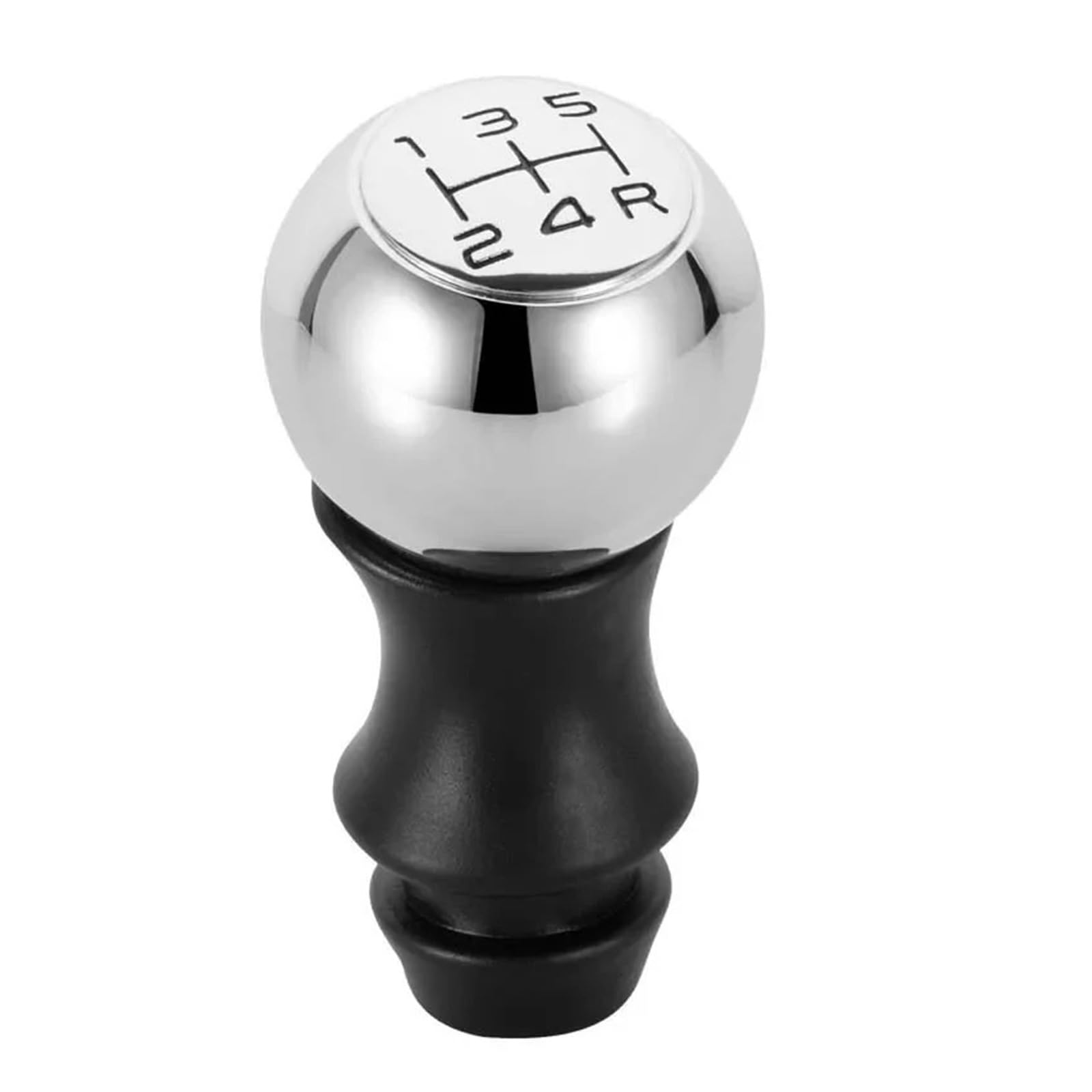 KUNYOS Leather Gear Knob for Citroen for C2 for C3 for C4 5 Speed MT Gear Shift Knob Lever Shifter Stick(Black R)