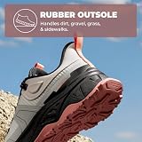 NORTIV 8 Damen Wanderschuhe leichte atmungsaktive Mesh Trekking Outdoor Arbeitsschuhe,Size 40.5,Grau Rosa,SNHS239W