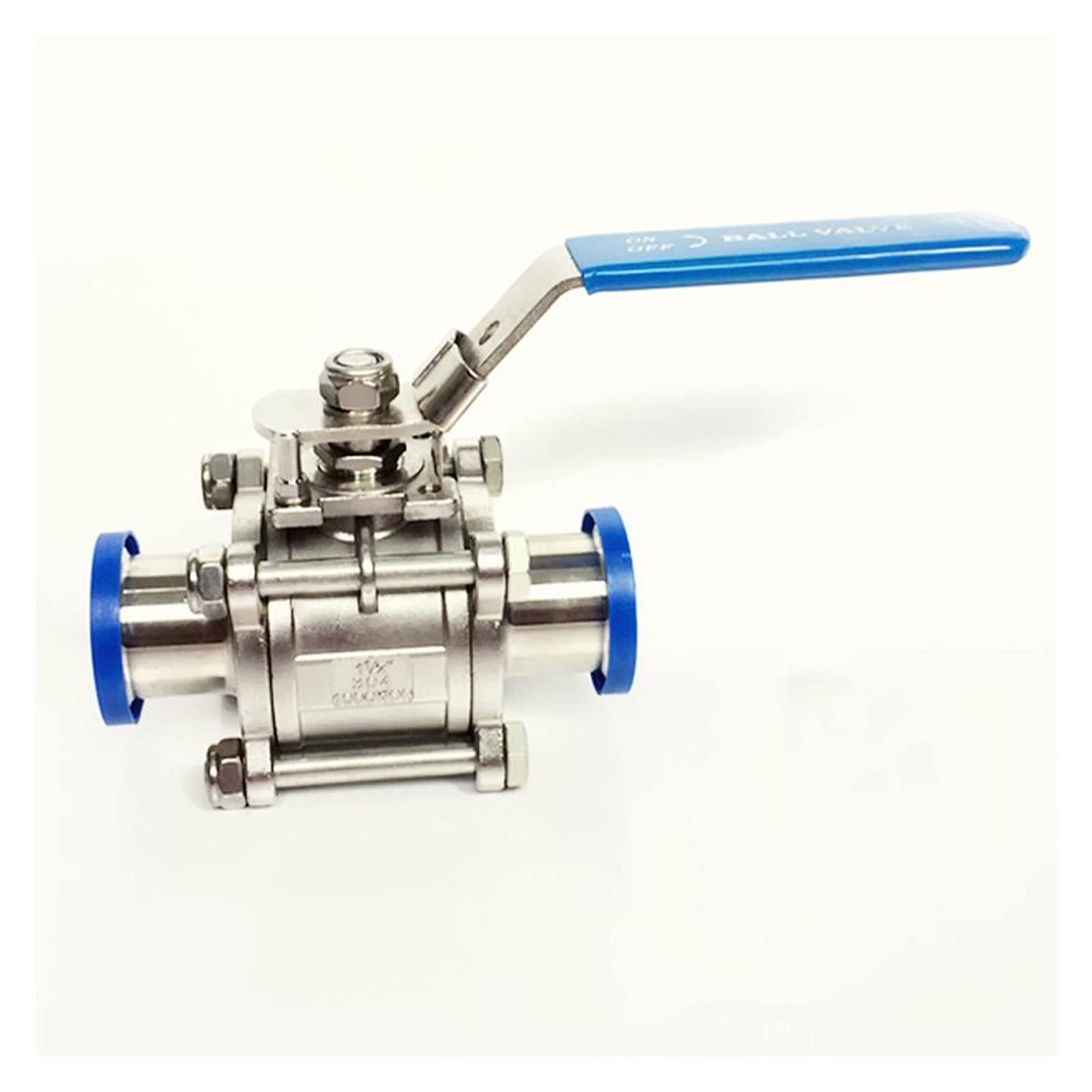 QRUYHBAJU Ball Valve Hot And Cold Water Stop 63mm Pipe Outer Diameter X 2.5" Three-clamp Sanitary 3-piece Ball Valve SUS 304 Stainless Steel