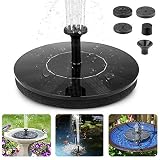 Sprogo Solar Springbrunnen, 7V 1.4W Solar Teichpumpe Garten Wasserpumpe Teich Springbrunnen Solar Pumpe Schwimmender Dekoration,Solarpumpe für Outdoor,Vogelbad,Aquarium,Teich (1.4W)