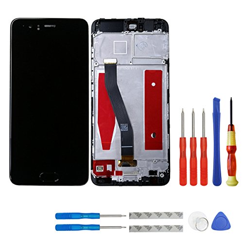 SWARK Pantalla LCD compatible con Huawei P10 VTR AL00 VTR TL00 VTR L09 / VTR L29 Digitalizador de pantalla táctil con marco (negro)
