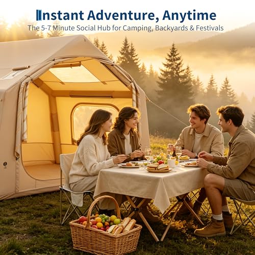 Carpa inflable para camping 3-5 personas, montaje rápido miniatura 2