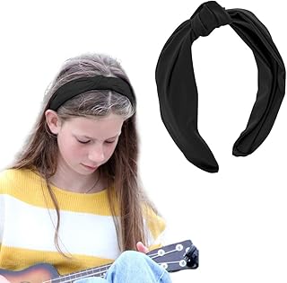 Black Headbands Knotted Headband for Women Girls Twist Knot Headbands Top Knot Headband for Women Wide Head Bands with Knot Hair Bands Hair Accessories