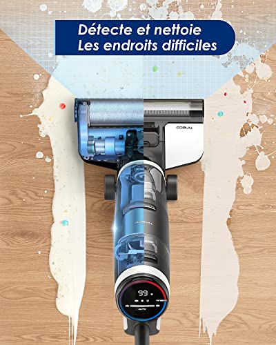 Tineco Floor One S3 Nettoyeur Sec/Humide Intelligent des Sols Durs 3 en 1 Aspirateur Balai Sans Fil Sans Sac Puissant Avec l'Ecran LED Auto Nettoyage Wifi Connection - Image 3