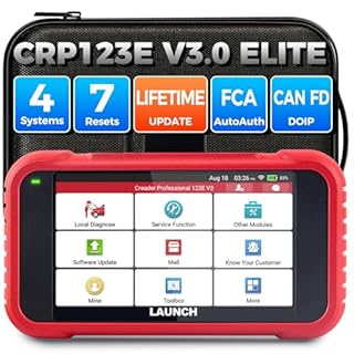 2026 Upgraded Launch OBD2 Scanner CRP123E V3.0 Elite, Diagnostics Tool for Engine, ABS, SRS, at, with 7 Resets, Oil/Throttle/SAS/BMS/EPB/DPF/ABS Bleeding, Battery Test, FCA SGW, Lifetime Updates