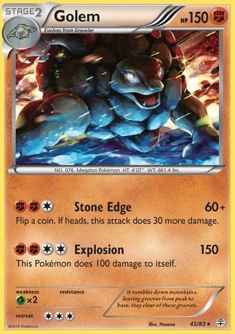 Pokemon - Golem (45/83) - Generations - Holo