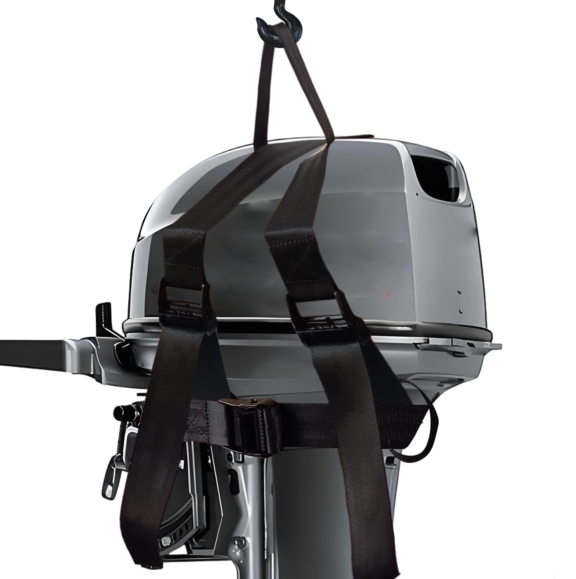 Imbracatura per motore fuoribordo, per motore fuoribordo da 2 HP a 30 HP, fibbia in metallo, imbracatura di sollevamento ad alta intensità, cinghie di sollevamento per motori fuoribordo multiuso per