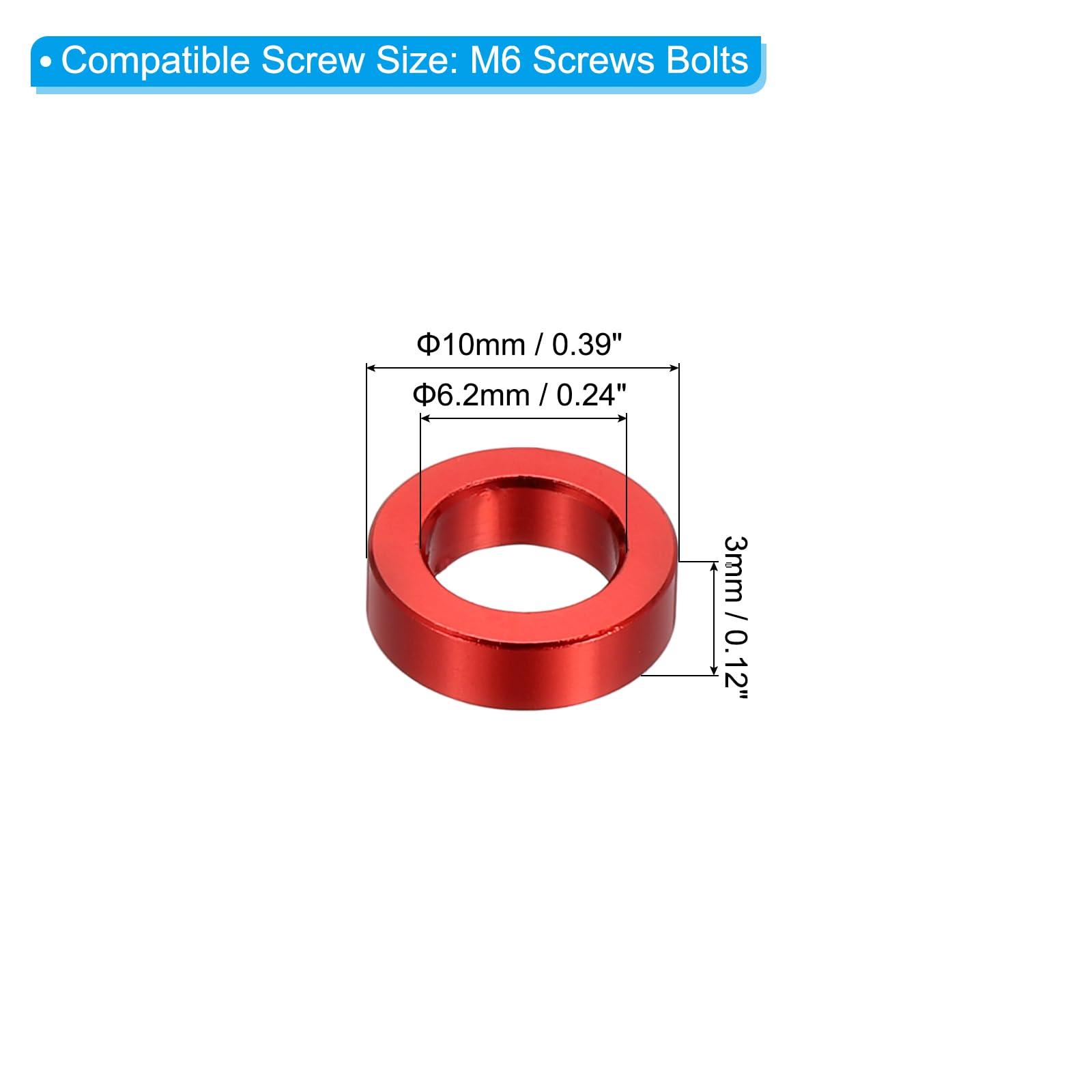PATIKIL M6 Aluminum Spacers - Image 2
