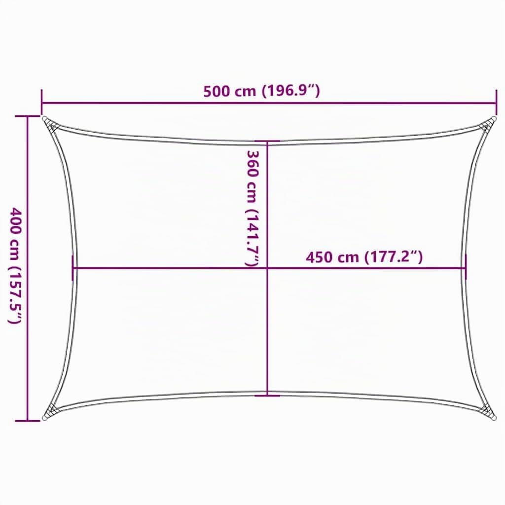 vidaXL Voile d'ombrage 160 g/m² rectangulaire Orange 4x5 m PEHD