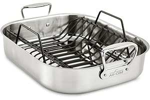 All Clad Stainless Steel Roaster Oven, Roasting Pan Set, Roaster pan Nonstick...