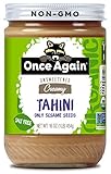 Once Again Organic Sesame Tahini, 16oz - Salt Free, Unsweetened - USDA Organic, Gluten Free, Vegan,...