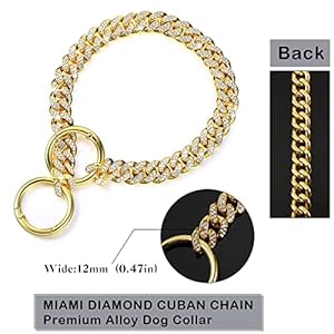 Gold Chain Dog Collar Link Dog Chain Metal Dog Chain Collars Dog Link Collar for Small Medium Large Dogs 14 Inch  Cucciolini Doodles Gold chain dog collar link dog chain metal dog chain collars dog link collar for small medium large dogs 14 inch   cucciolini doodles