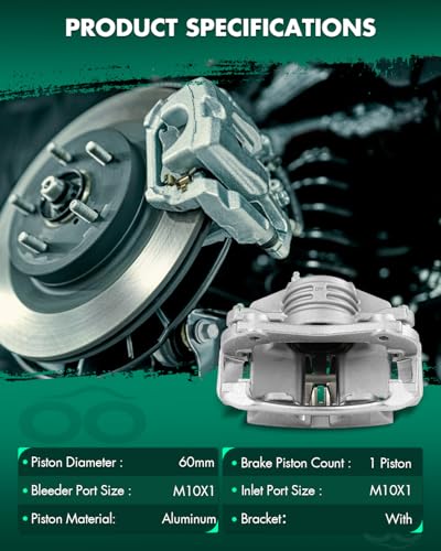 Image of SCITOO Front Driver Side Disc Brake Caliper 18B4646 Compatible For Chevy For Classic 2004-2005,For Oldsmobile For Cutlass 1997-1999,For Pontiac For Grand Am 1999-2005,With Bracket 1PC