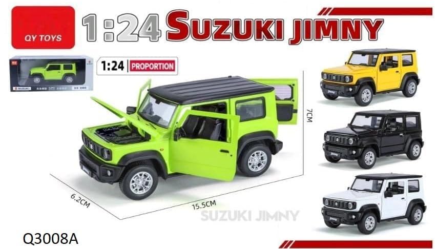 Image of Suzuki Jimny Diecast Metal Pull Back Car with Openable Doors with Sound and Light Toy Decoration car Best Gift Toys for Kids 【Color As Per Stock】