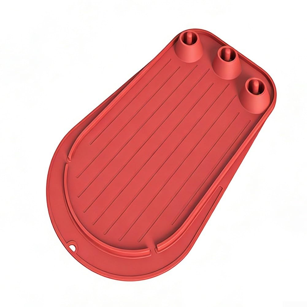 Tapis coulissant pour batteurs sur socle de 5 Qt rouge pour préserver les plans de travail