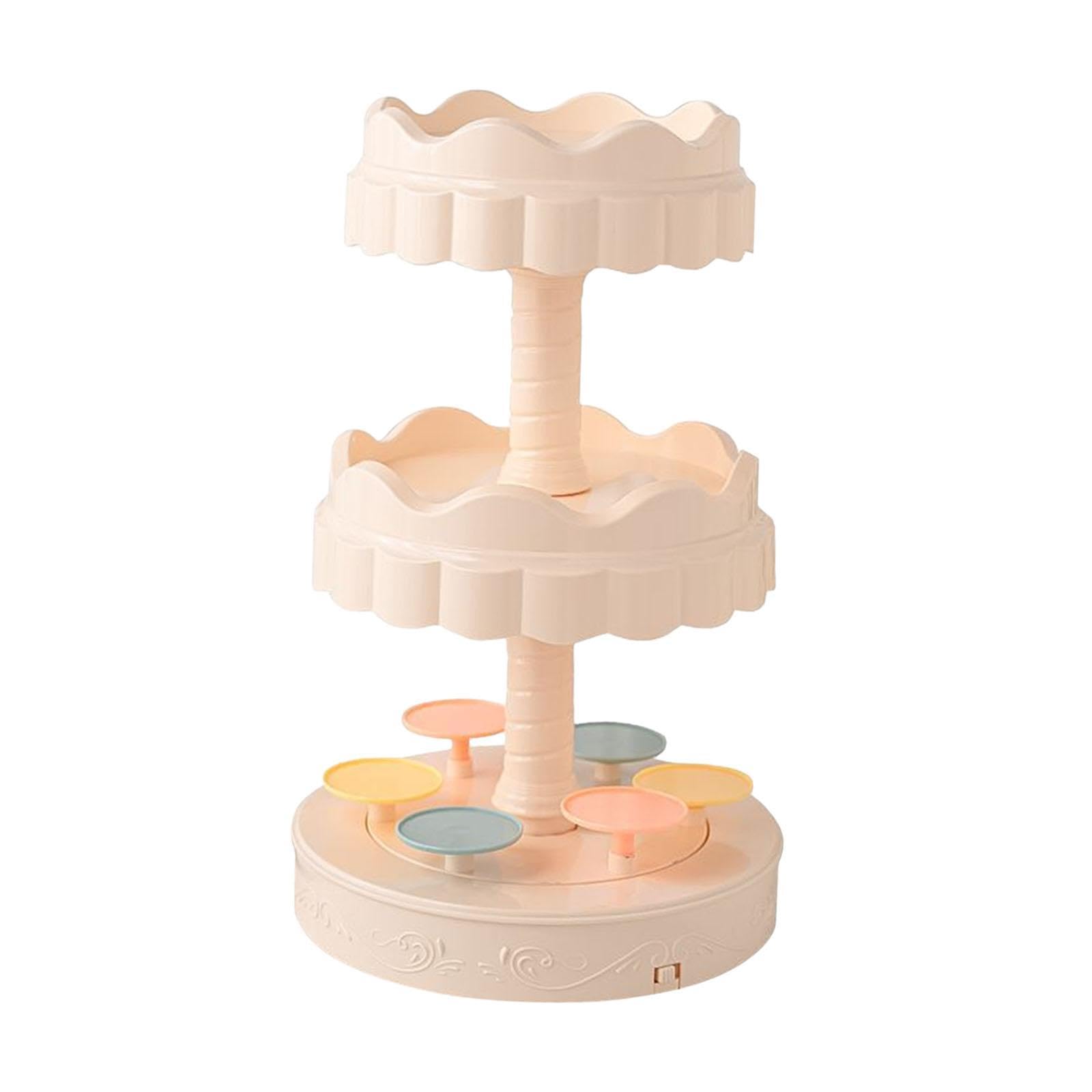 Soporte para Cupcakes Decorativo, Soporte Giratorio Eléctrico de 3 Niveles para Y Postres, Ideal para, Showers Y Decoración, con Música, Individual