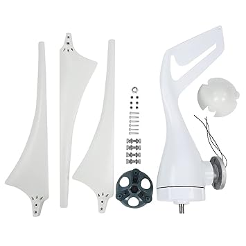 Ketsicart Wind-Mill Generator, Wind Generator, Automatically Adjustable Windward, Human-Friendly Design, for Generate Electricity Power Generation(12V)