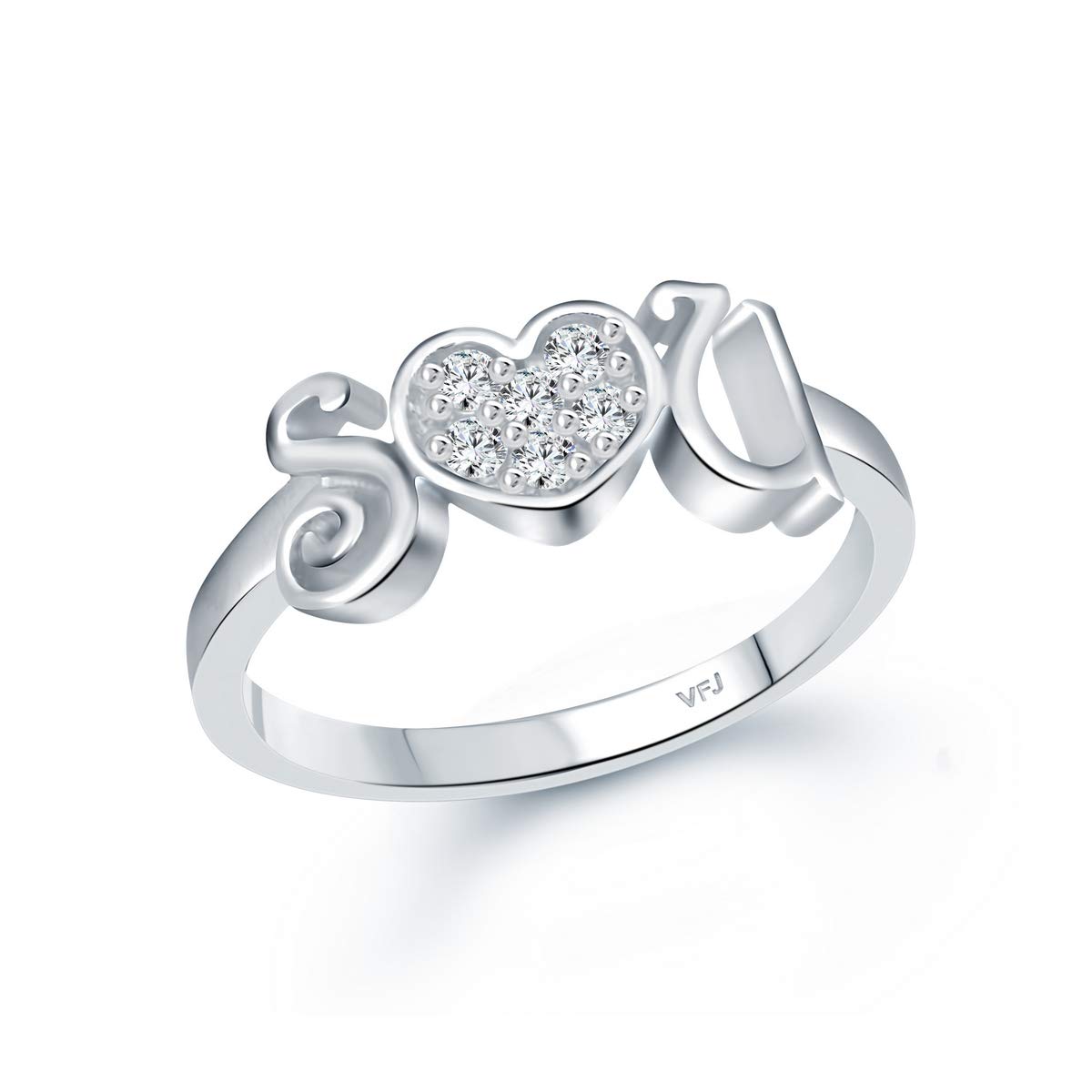 Vighnaharta Valentine Day Gift valentineday Gift for him Gift for Women Gift for Men Secret Propose S Love U Valentine,s Day Ring CZ Rhodium Plated Alloy Ring for Women and Girls-[VFJ1563FRR16] (B0C4877963) Amazon Price History, Amazon Price Tracker