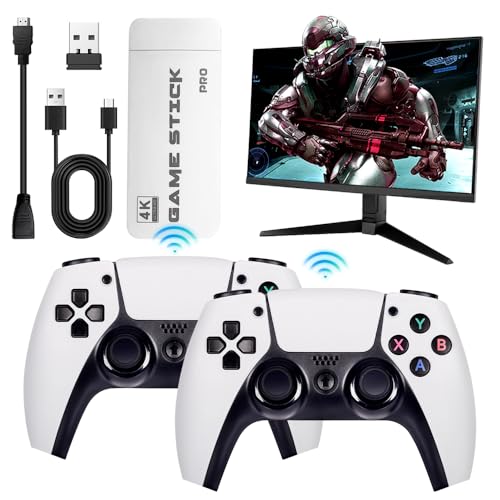 NAVESO Nostalgic Box Game, oltre 40.000 console di gioco retrò + 2 controller wireless, console di gioco plug & play, bastone da gioco retrò, console di gioco retrò wireless per feste multiplayer (128