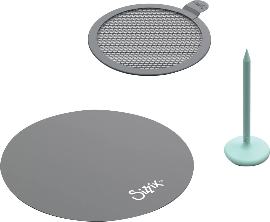 Sizzix Accessory Shrink Plastic Accessori - Tappetino Resistente al Calore, Strumento Pressione e Rete per Artigianato Semplificato