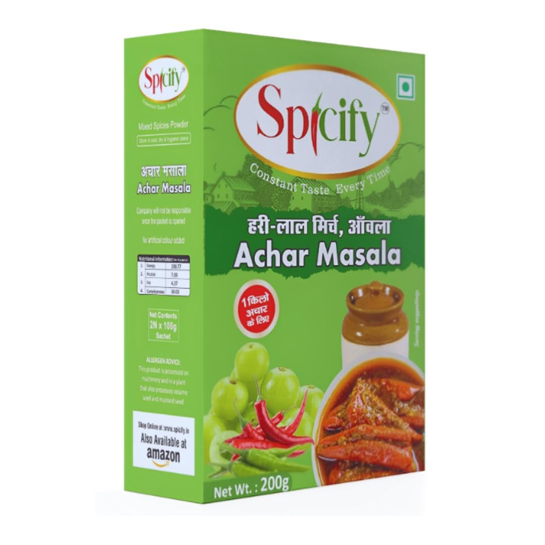 See full amazon price history chart for Spicify Mirch Achar Masala 200g | Ready to Use Instant Mix for Red/Green Chilli Pickle Spicify Mirch Achar Masala 200g | Ready to Use Instant Mix for Red/Green Chilli Pickle (B0CY2JXTZ1) Amazon Price History, Amazon Price Tracker