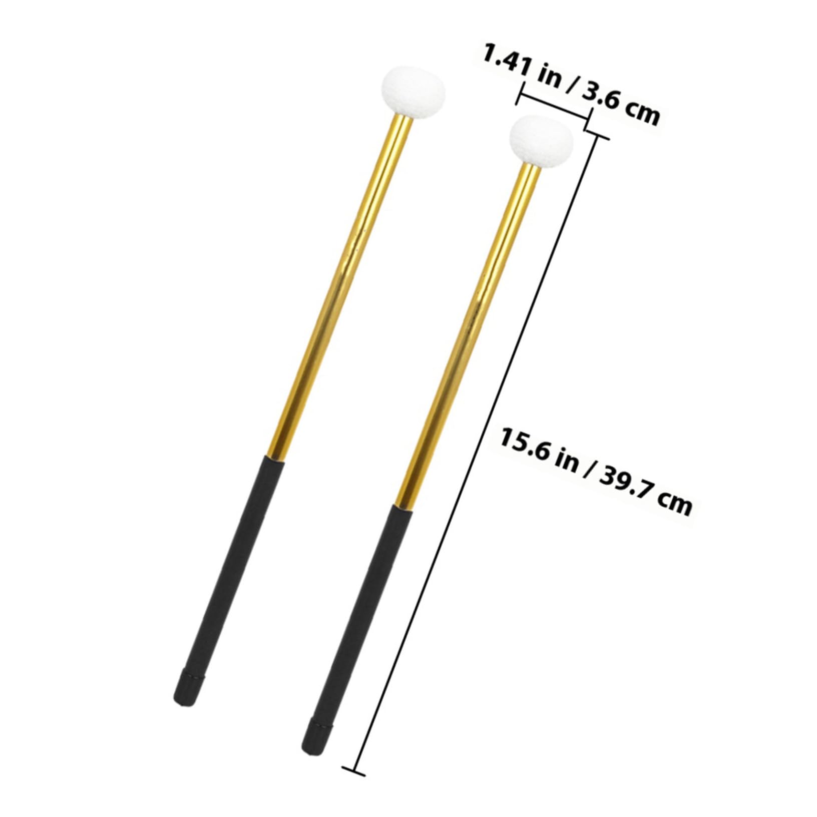 ibasenice 4stücke Trommelstöcke Mit Filzkopf Ergonomisch Gestaltete Schlaginstrumente Für Percussion Und Marschmusik Langlebig Und Stilvoll