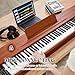 KUMENG digital Piano 88 Key Semi Weighted Keyboard,Full-size Electric Piano for Beginners,with Sheet Music Stand,Pedal,Power Adapter,Headphone Mode,USB-MIDI (KU-3506 Digital Piano with Stand)