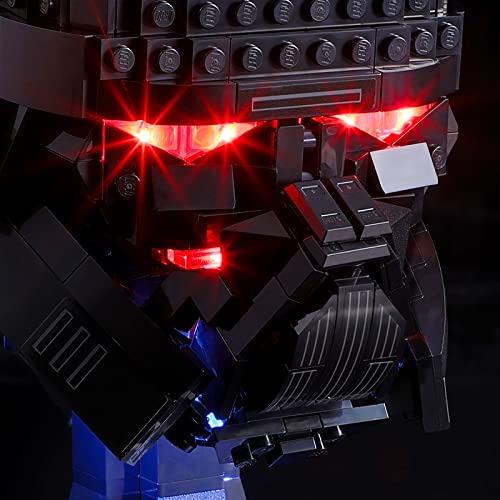 YEABRICKS LED Licht für Lego-75343 Star Wars Dark Trooper Helmet Bausteine Modell (Lego Set Nicht enthalten) – Bild 5