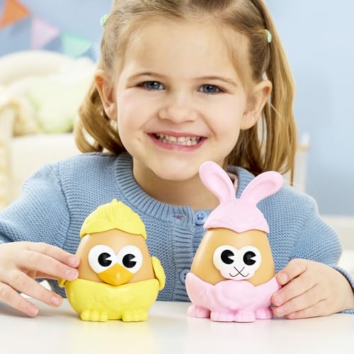 Image of Potato Head Bunny & Chick Tots with 12 Mix and Match Pieces, Two 3-Inch Potato Bodies with 10 Accessories, Preschool Toys for Girls and Boys 2+ - Easter Basket Stuffers
