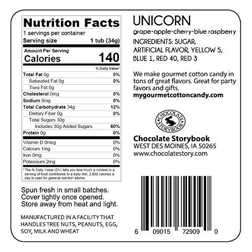 Miniatura 3 de Unicorn Tail - Algodón de azúcar con sabor gourmet  Idea única para vacaciones, cumpleaños, regalos de broma, recuerdos de fiesta